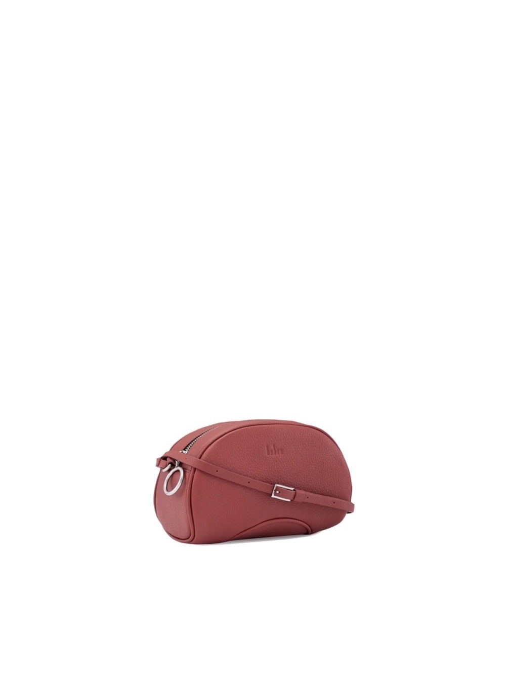 Behno Red Rosewood Pebble Leather Elizabeth Crossbody Camera Bag - Picture 10 of 12